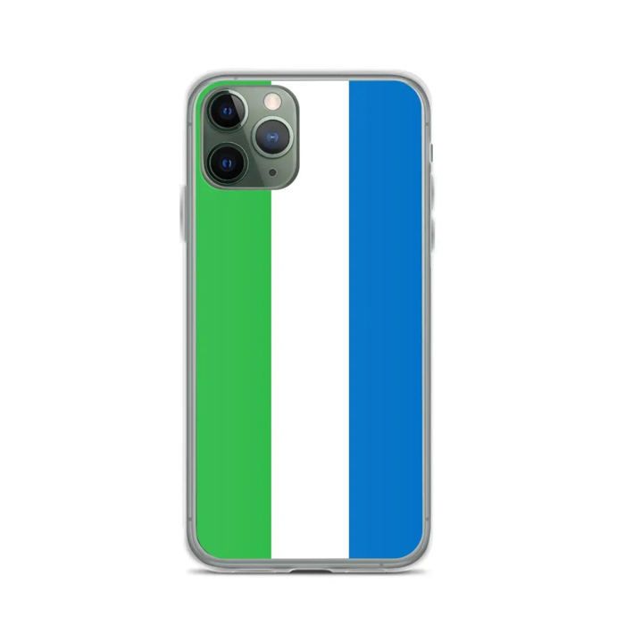 Coque iPhone - Multicolore - Drapeau Sierra Leone - Souple - Compatible iPhone 11 Pro