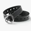 Aesthetic Metal Love Pin Buckle Belt Hollowed Out Belt Women PU Belt Waistband