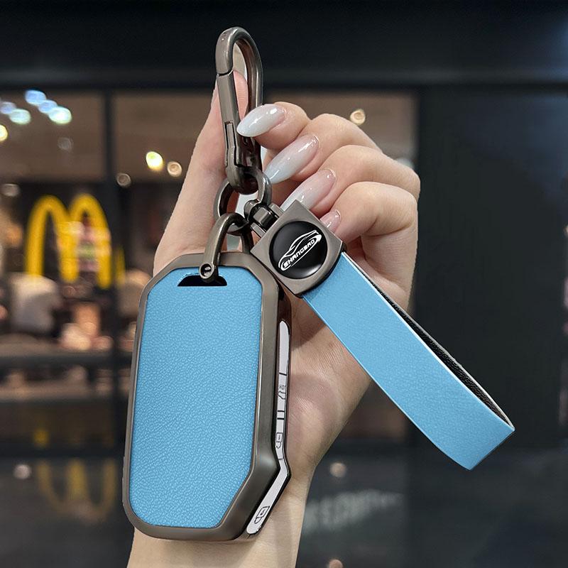 Zinc Alloy Leather Car Key Case Fob Cover For KIA Sportage R Stinger GT Sorento Ceed CD Cerato Forte SELTOS 2019 Accessories