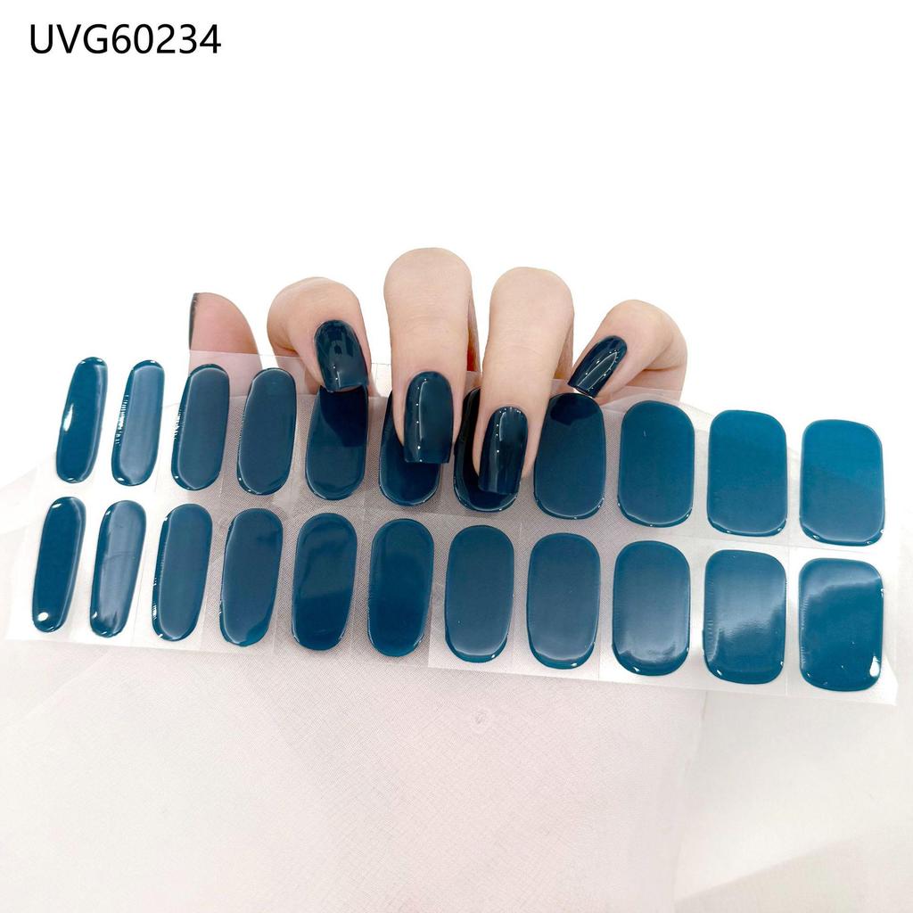 Transparent Nude UV Gel Nail Art Stickers: Semi-Cured, Semi-Baked Manicure Sheets