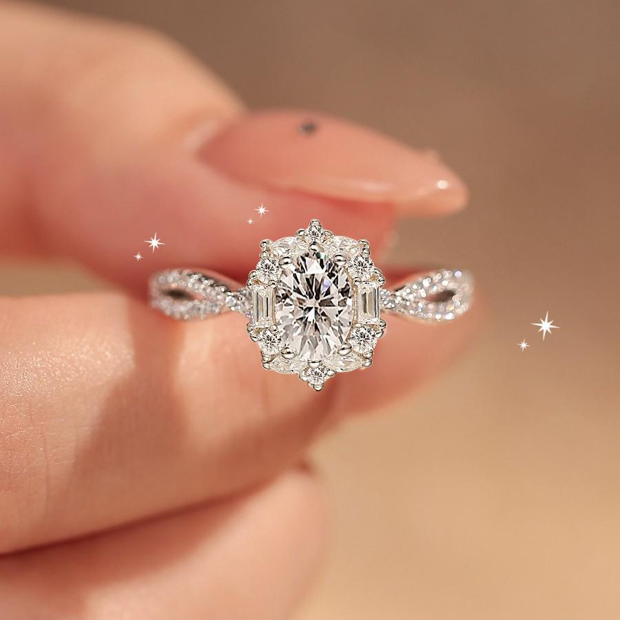 Secret Blue Fireworks Pigeon Egg Moissanite Ring: New S925 Sterling Silver Luxury Diamond Proposal 2026