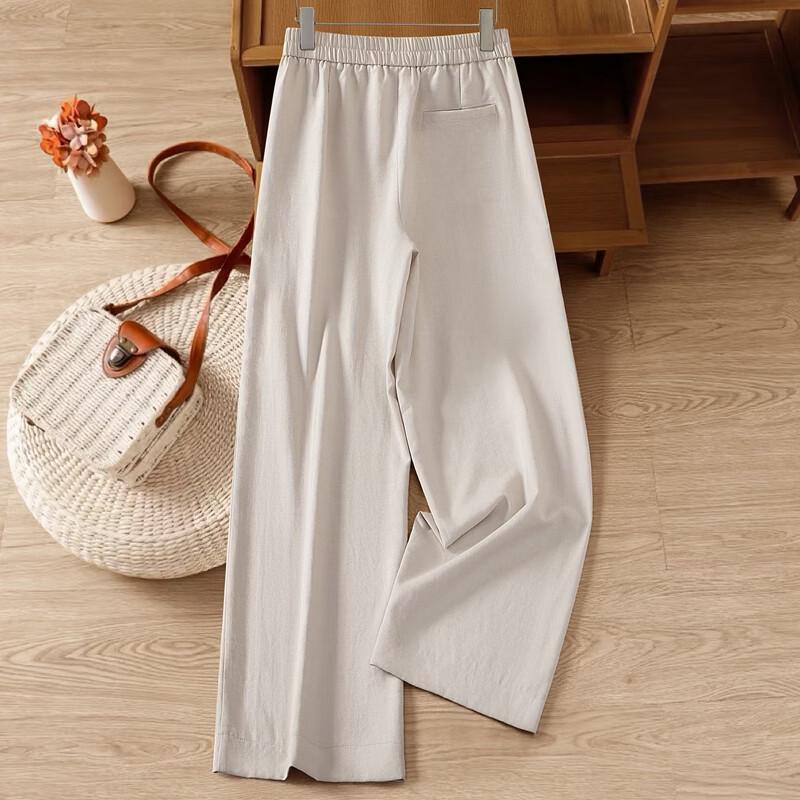 Shechi Simple Commuter Drapey Wide-Leg Suit Pants for Women