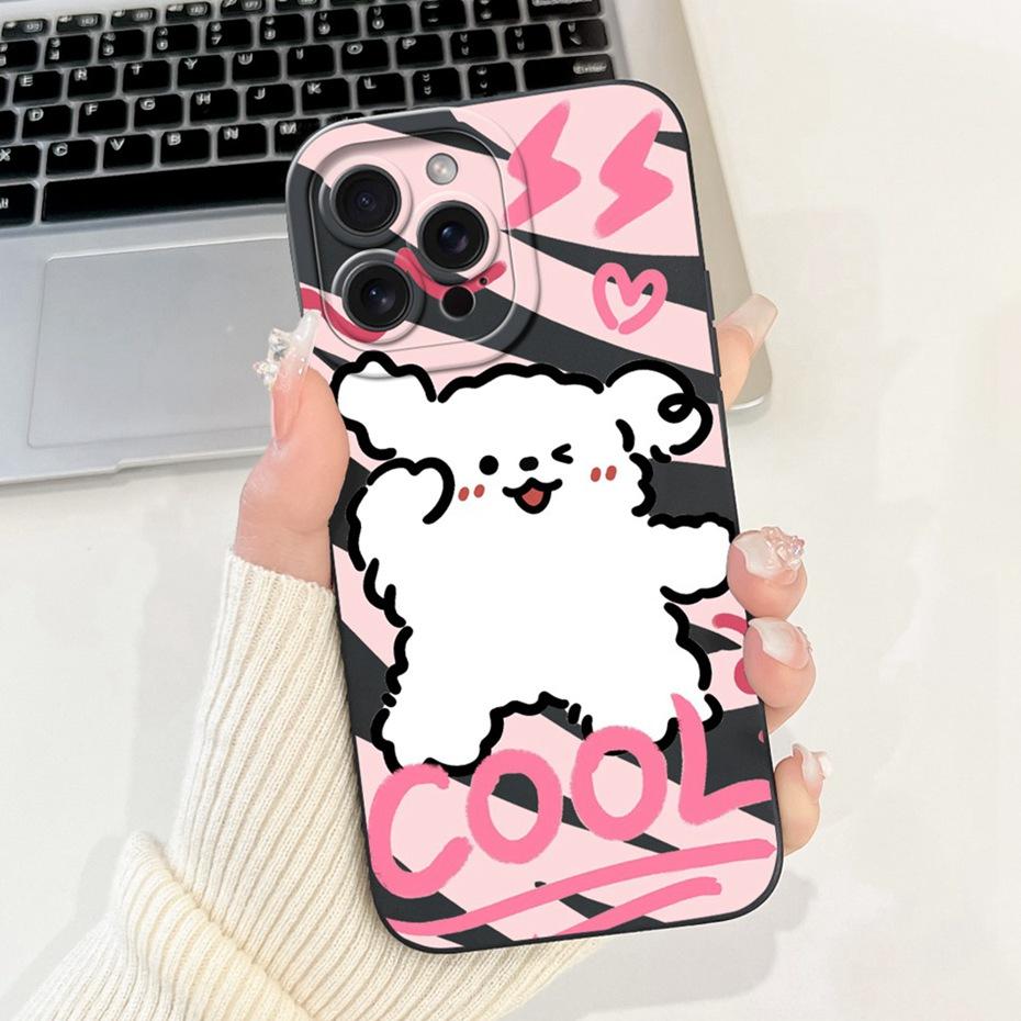 Objektiv-Schutzhülle für iPhone 15 Pro Max iPhone15 15Pro Niedlich Lustig Cartoon-Stil Gelee Silikon Weiche Handyhüllen