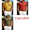 Flowers and Leaves Pattern Printing Shirt Summer Hawaiian Beach Vacation Clothing Men's Fashion Street Style Shirt Daily Men's and Women's Shirt