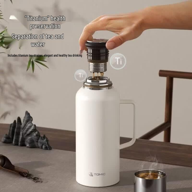 TOMIC 1L Insulated Thermos with Tea Infuser and Thermometer