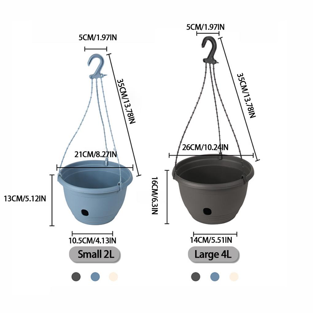 2pieces Plastic Hanging Planter Easy To Install And Gardening Enthusiasts Can Decorate Rooms Well