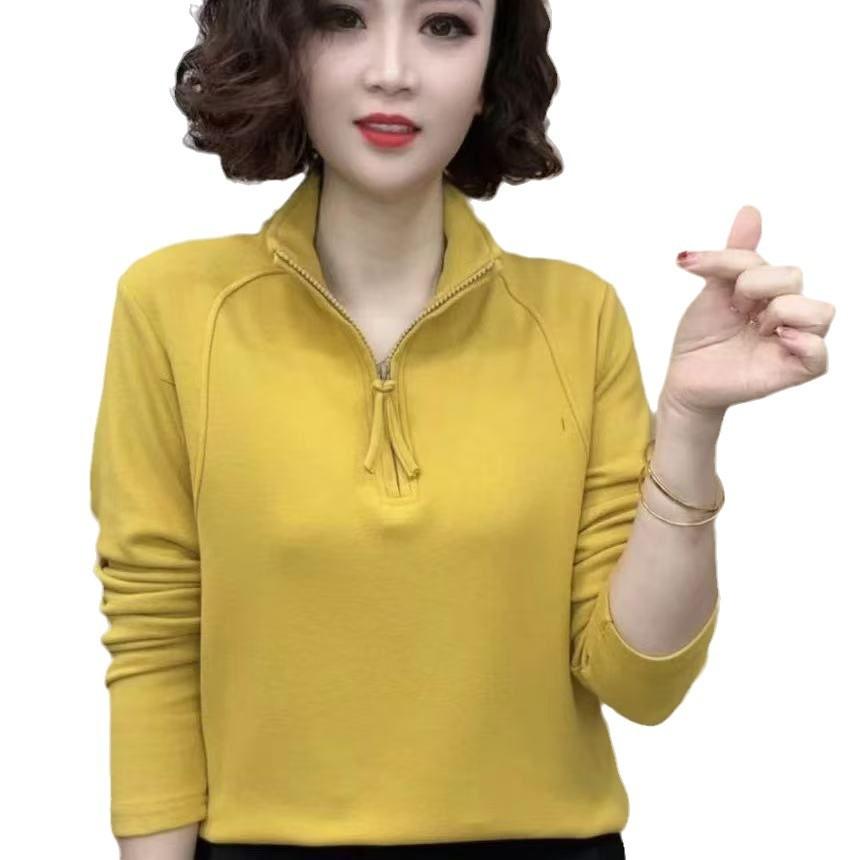 2025 Spring and Autumn Slim-fit Versatile German Velvet Winter Bottom Shirt Women's European Long Sleeve T-Shirt German Velvet Inner Top
