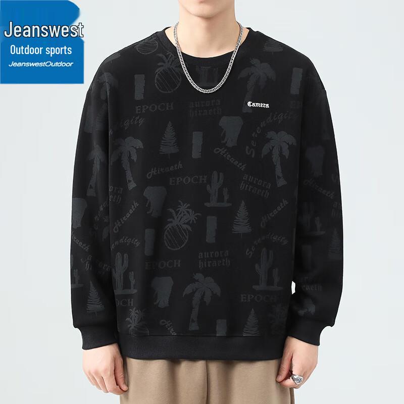 

Jeanswest Men s Casual Printed Crew Neck Long Sleeve Sweatshirt 4XL