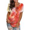 Bright Floral 3D Digital Printed Women's Fashionable Casual Round Neck Short Sleeved T-shirt