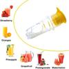 Portable Lemon Squeezer Plastic Resuable Lightweight Juices Reamer Washable Manual Juices Reamer Built in Filter for Home Travel