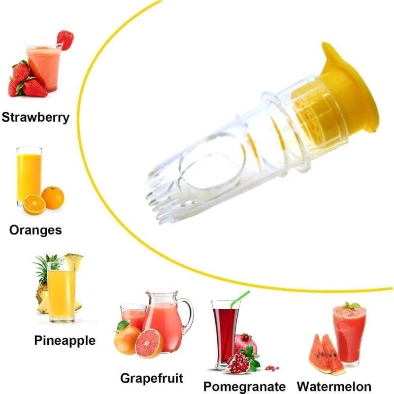 Přenosný lis na citrony Plastový Opakovaně použitelný Lehký Odšťavňovač Výstružník Omyvatelný Ruční Odšťavňovač Vestavěný Filtr pro Domácí Cestování