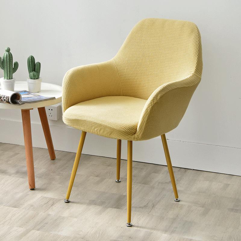 European Leather Dining Chair Cover with Curved Backrest, Thickened Universal Design for Household Chairs and Stools