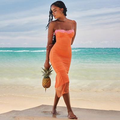 Women's Summer Lace Lace Wrap Halter Dresses