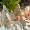 Heart House Concrete Silicone Molds Christmas Home Gypsum Mold Casting Light Heart Houses Candle Resin Mould Pottery Making