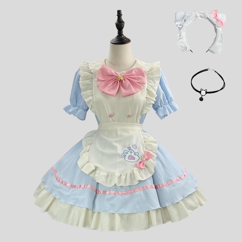 New Cross-Border Cute Maid Cosplay Lolita Halloween Costume for Women