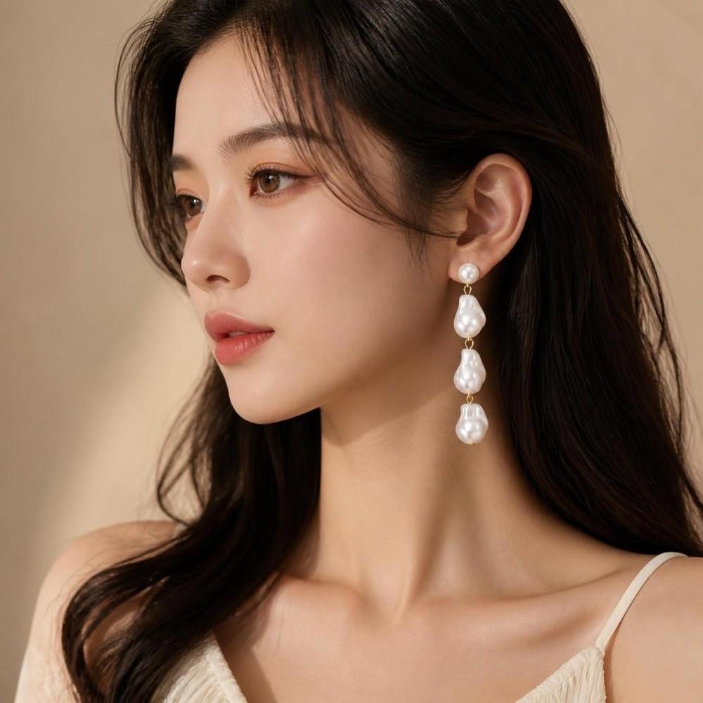 Elegant Baroque Pearl Necklace Irregular Pearl Baroque Pearl Earrings  Jewelry Accessories Gifts