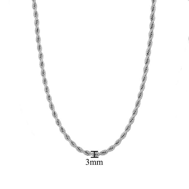 Collier Long Chaîne en Acier Inoxydable Twist Hip Hop Bijoux pour Hommes Vente en Gros ,Marque Hippie Couleur Or Collier pour Homme Chaîne Bijoux Cadeaujavascript :Vide (0 )