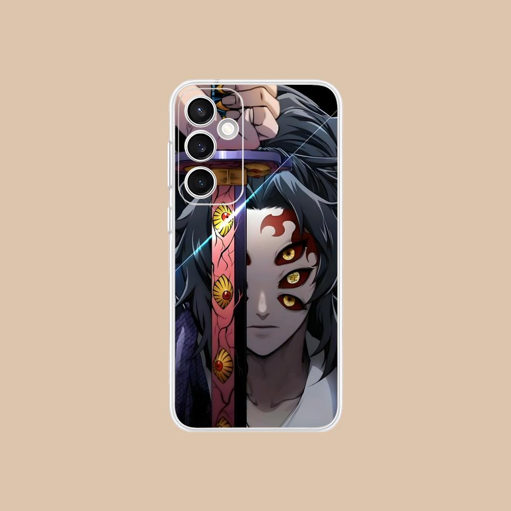 Demon Slayer Kokushibo Phone Case for Samsung Galaxy S25 S24 S23 S22 S21Plus FE Ultra Clear Colour Protective Luxury Smartphone