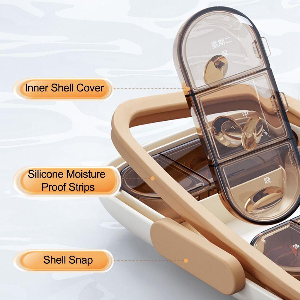 Large Capacity Pill Case 21/22 Grids Medicine Storage Containers Medicine Divider Case  Outdoor