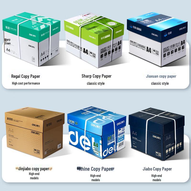 Deli A4 70gsm Copy Paper, 500 Sheets per Ream, Box