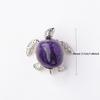 1pc Natural Crystal Tumbled Stone Turtle Jewelry Crystal Raw Stone Silvery  Home Office Decoration Holiday Gift rose quartz gift