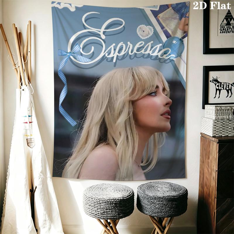 Sabrina Carpenter Wall Tapestry Aesthetic Wall Hanging Printed Fabric Blanket Decorative Tapestries for Bedroom Living Room Home Decor