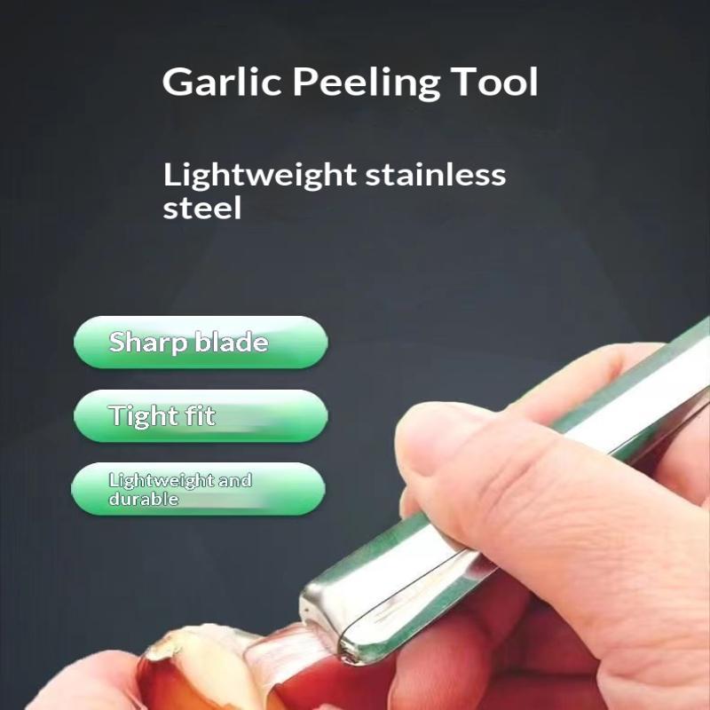 Stainless Steel Garlic Peeler Set Time Saving Peeling 5/10Pcs Reusable Kitchen Gadget for Thanksgiving Cooking Prep