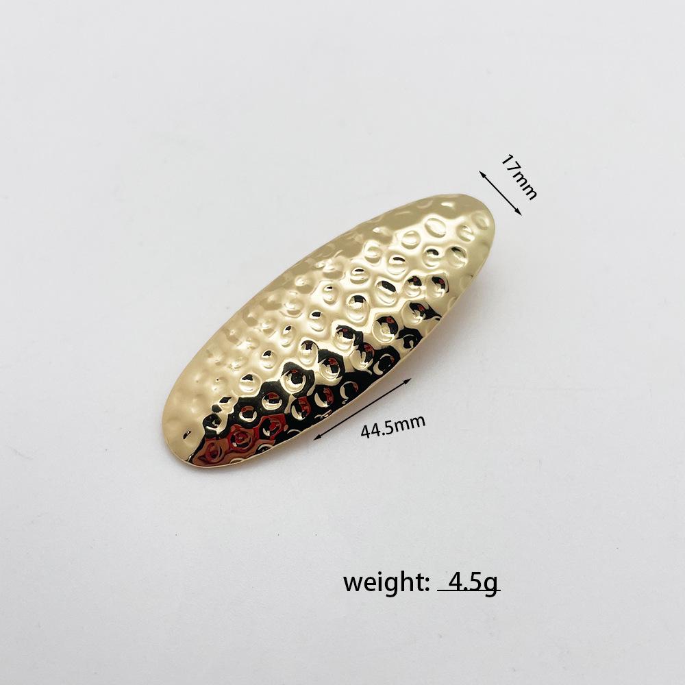 Hammered Texture Water Drop Women s Hair Clip - Electroplated Duckbill Style