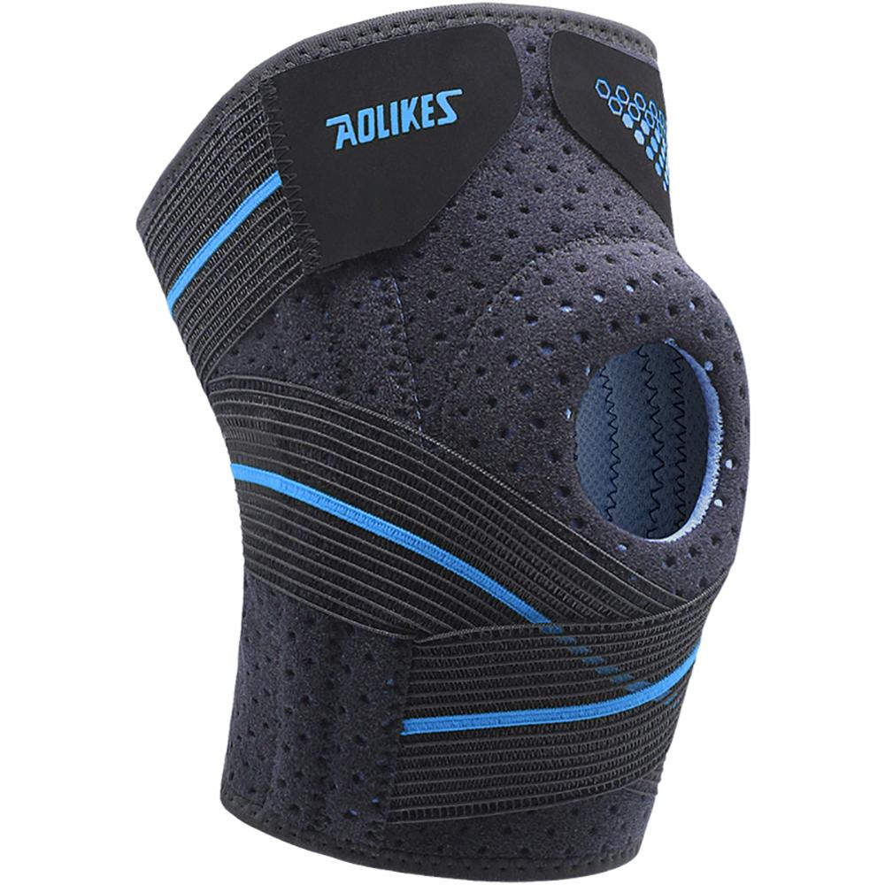 1pc Knee Pad Sleeve Thermal Knit Compression Leg Support Bandage Protector For Running Jogging