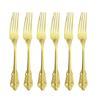 Gold Dinner Forks 6pcs Dinnerware Tableware Cutlery Set Stainless Steel Cutlery Set Sliverware Suitable for Kitchen Outdoor Home