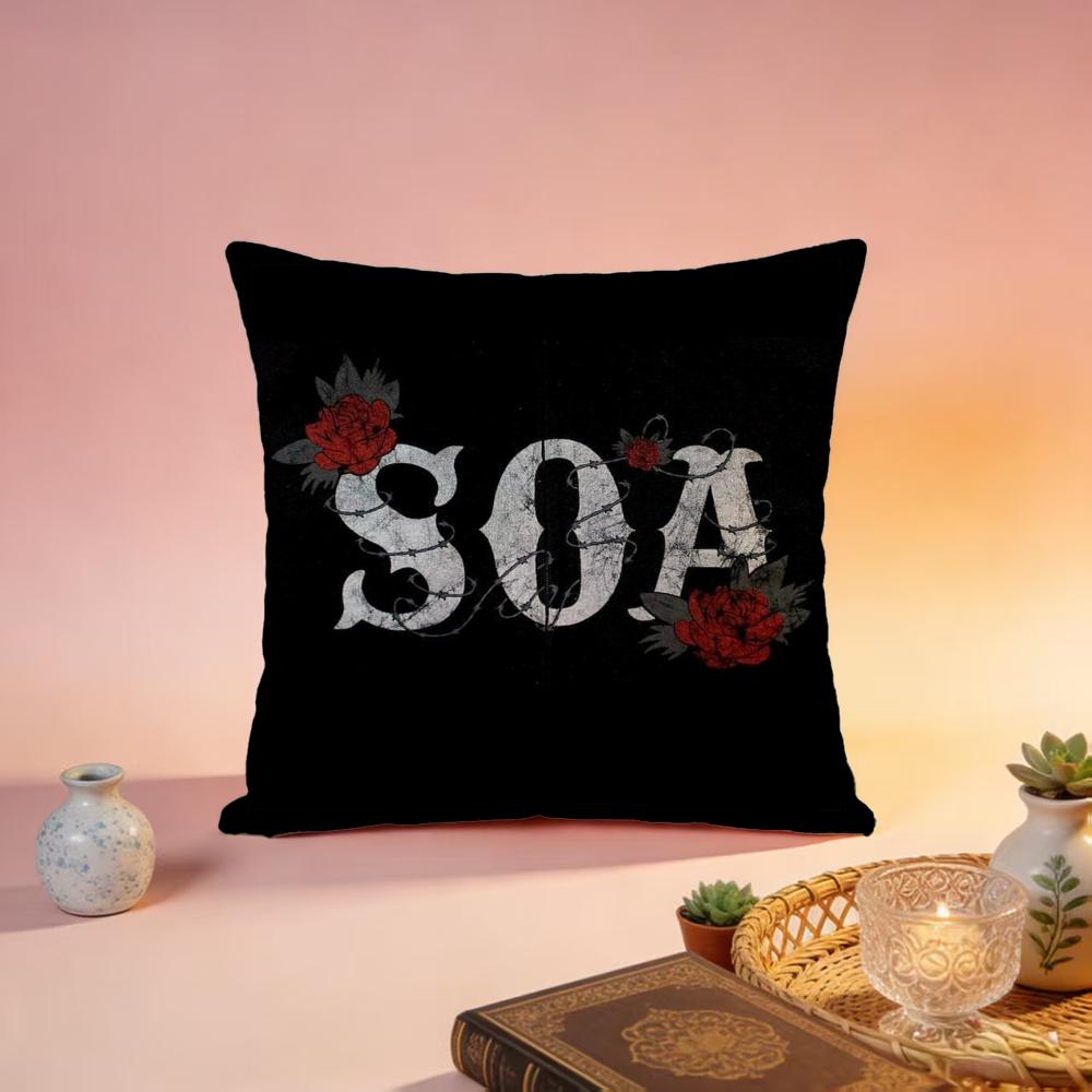Fashion SSons of Anarchying Cushion Cover Premium SkinFriendly Pillow Case MultiPurpose for Home Office Travel