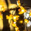 Outdoor Waterproof Solar LED Bee String Lights - Decorative for Lawn, Garden, Courtyard, Camping, and Holidays.