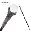 Dragon Claw Hold Glass Transparent Ball Cane Fashion Decorative Walking Stick Gentleman Elegant Cosplay Cane Crosier 94cm