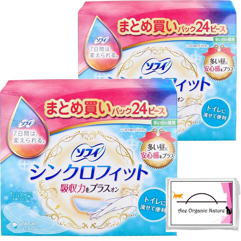 

[Bulk purchase] Sophie synchro fit For daytime use on many days Contains 24 pieces × 2 pieces (total 48 pieces) Comes with special tissue