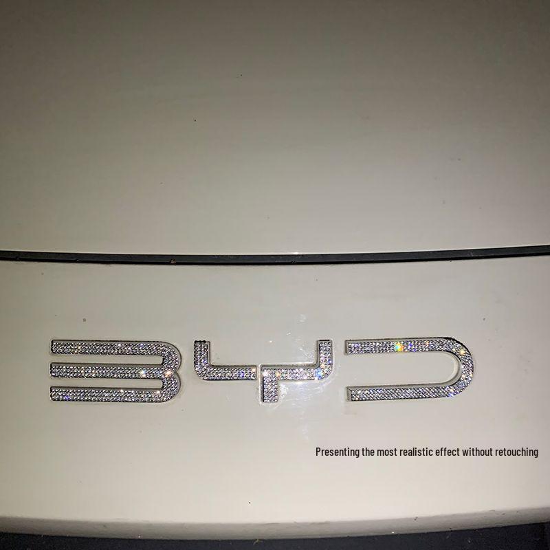 BYD Qin Yuan Dolphin Seal Destroyer Emblem Rhinestone Car Sticker