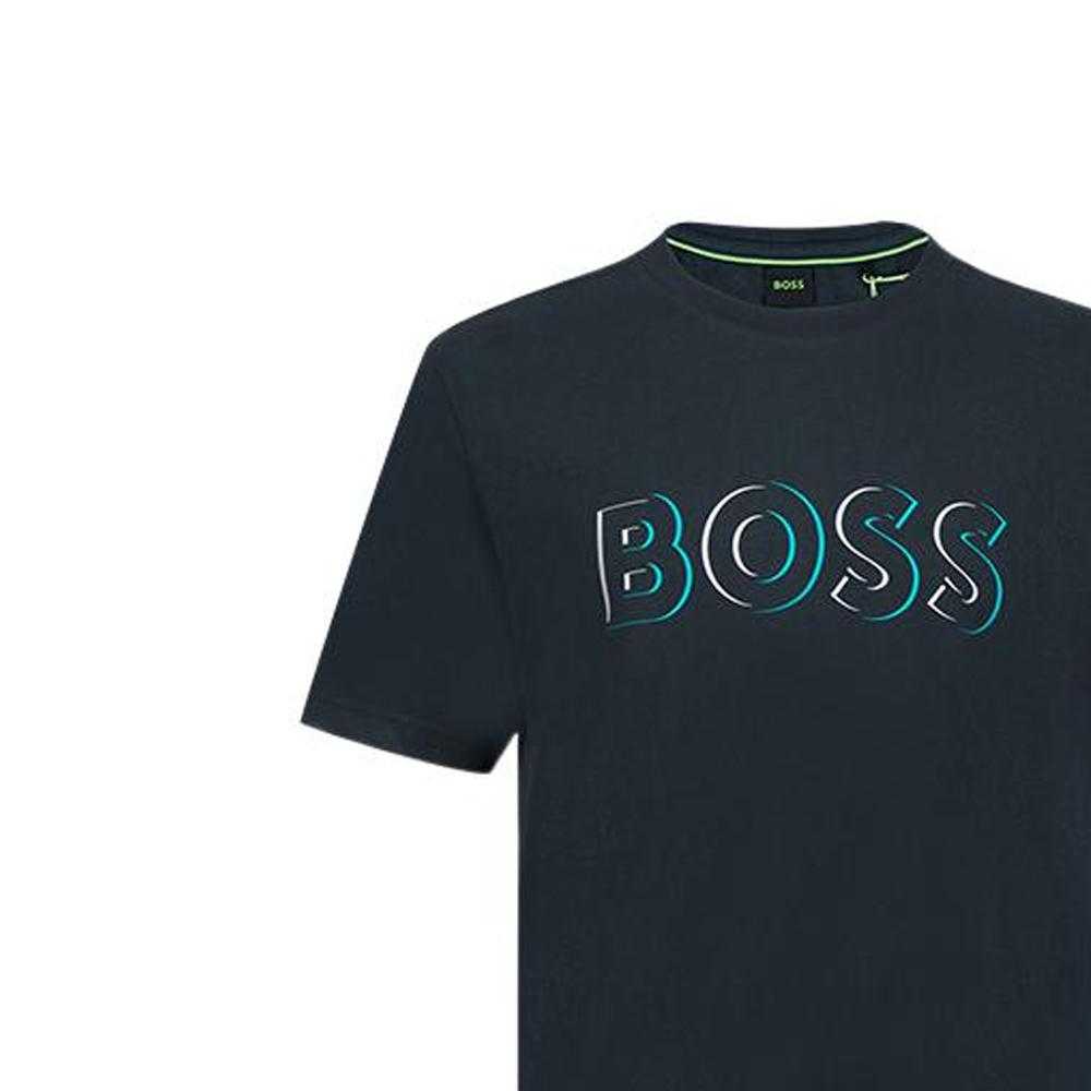 HUGO BOSS SS23 T-Shirts Men's Blue Crew Neck Moderate Straight Fit 50483768-402