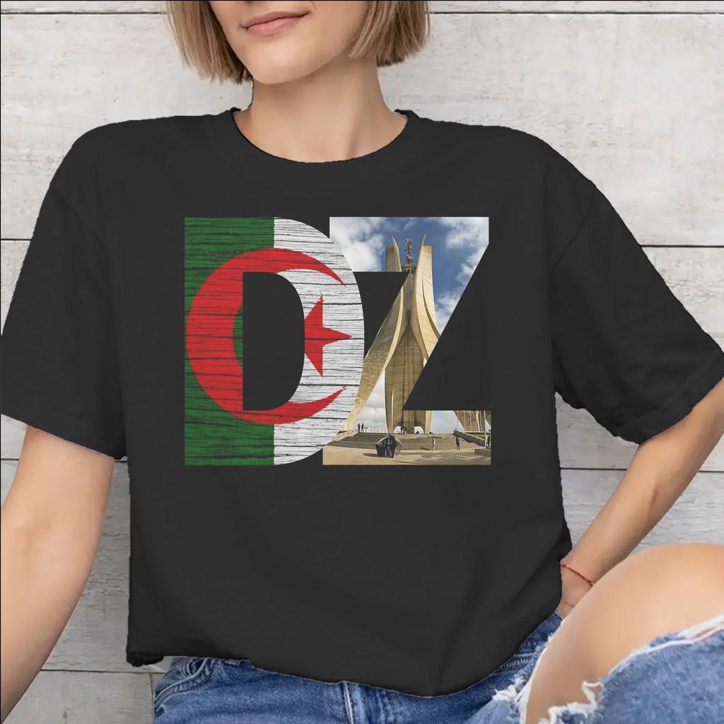 DZ Algeria Algerian Flag Merch Unisex T Shirts Pure Cotton Tee Graphic Tops Tshirt
