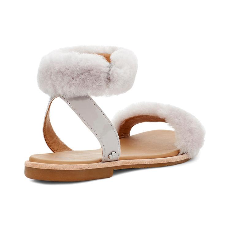 UGG Fluff Springs Outdoor Open Toe Sports Sandals White Women's 1101438-FEA