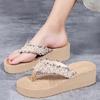 Women's Summer Platform Flip-Flops: Luxury EVA Thick-Soled, European & American Style, Height-Increasing Beach Slippers