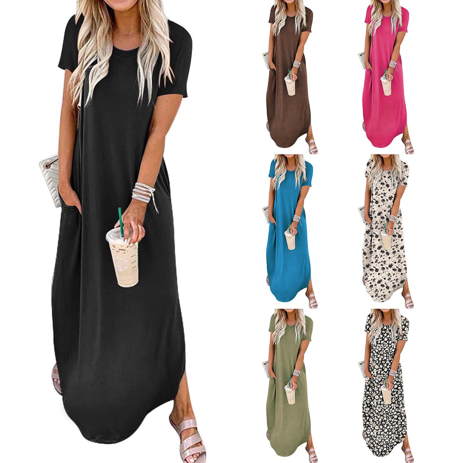 

Women s Sleeveless Solid Color Casual Long Dress XXL