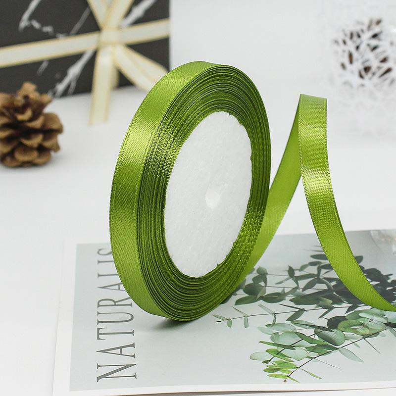 Factory Wholesale 1.5 Inches Single Sided Pastel Satin Ribbon Decorative Polyester Fabric Solid Logo Hair Gift Decoration