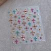 1 PCS 5D Glitter Light Pink Begonia Flower Nail Art Sticker Exquisite Design High Quality Decorative Decal Nail Sticker