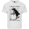 Black Cat Halloween Funny Coffee Unisexs Light Cotton TShirt