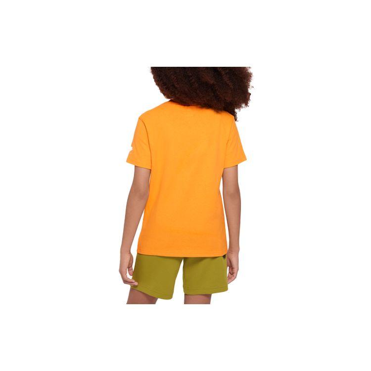 Nike Kids Balloon Letter Print Loose Casual Round Neck Short Sleeve T-Shirt Kids Tops Bright-Orange FD0853