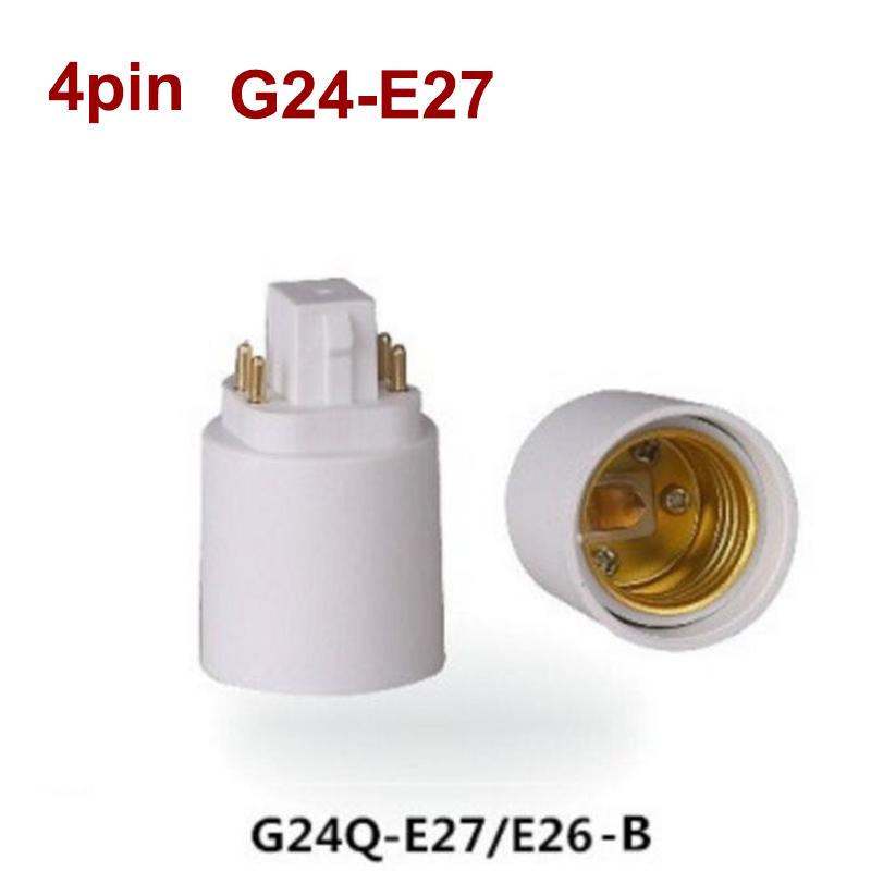 

2-контактный 4-контактный G24 к E27 Патрон лампы Цоколь лампы Адаптер G24 Винтовой держатель питания Огнестойкий Конвертер Лампа накаливания Галогенная КЛЛ лампа 4pin 1pcs