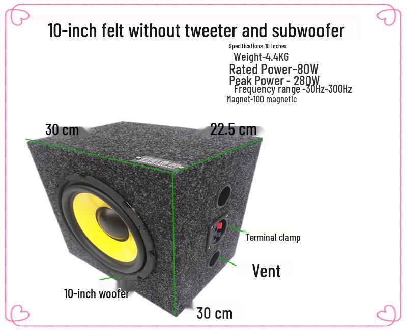 6.5, 8, 10 Inch Passive Subwoofer for Car and Home Audio