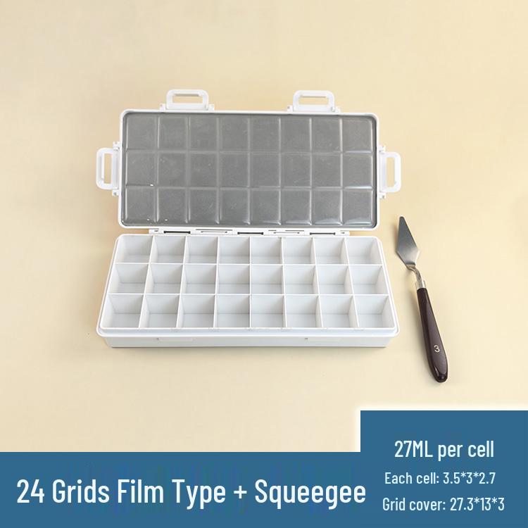 Flip-Top Gouache Acrylic Paint Box with Palette & Storage