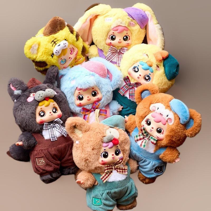 Kawaii Samuel Coffee Shop Series Plush Blind Box Doll Bag Pendant Vinyl Action Figures Collectible Toys Mystery Box Gift