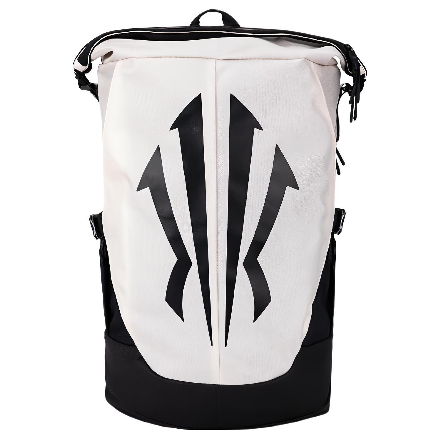 Anta Basketball Series Kyrie Zipper Closure Pattern Print Polyester Backpack Men Backpacks Ivory 192431155R-4 Ivory White