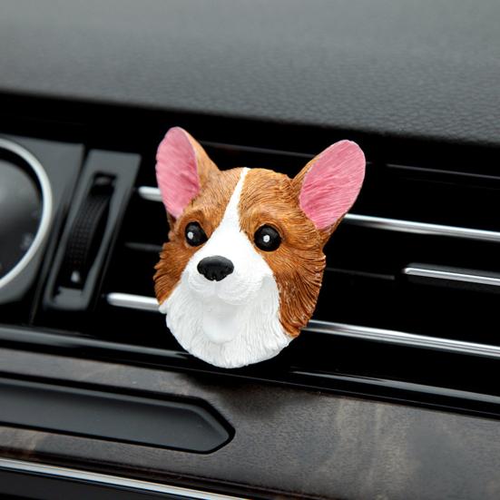 

Perfume Clip Cute Car Plaster Corgi Pattern Long-lasting Air Outlet Aromatherapy Clip